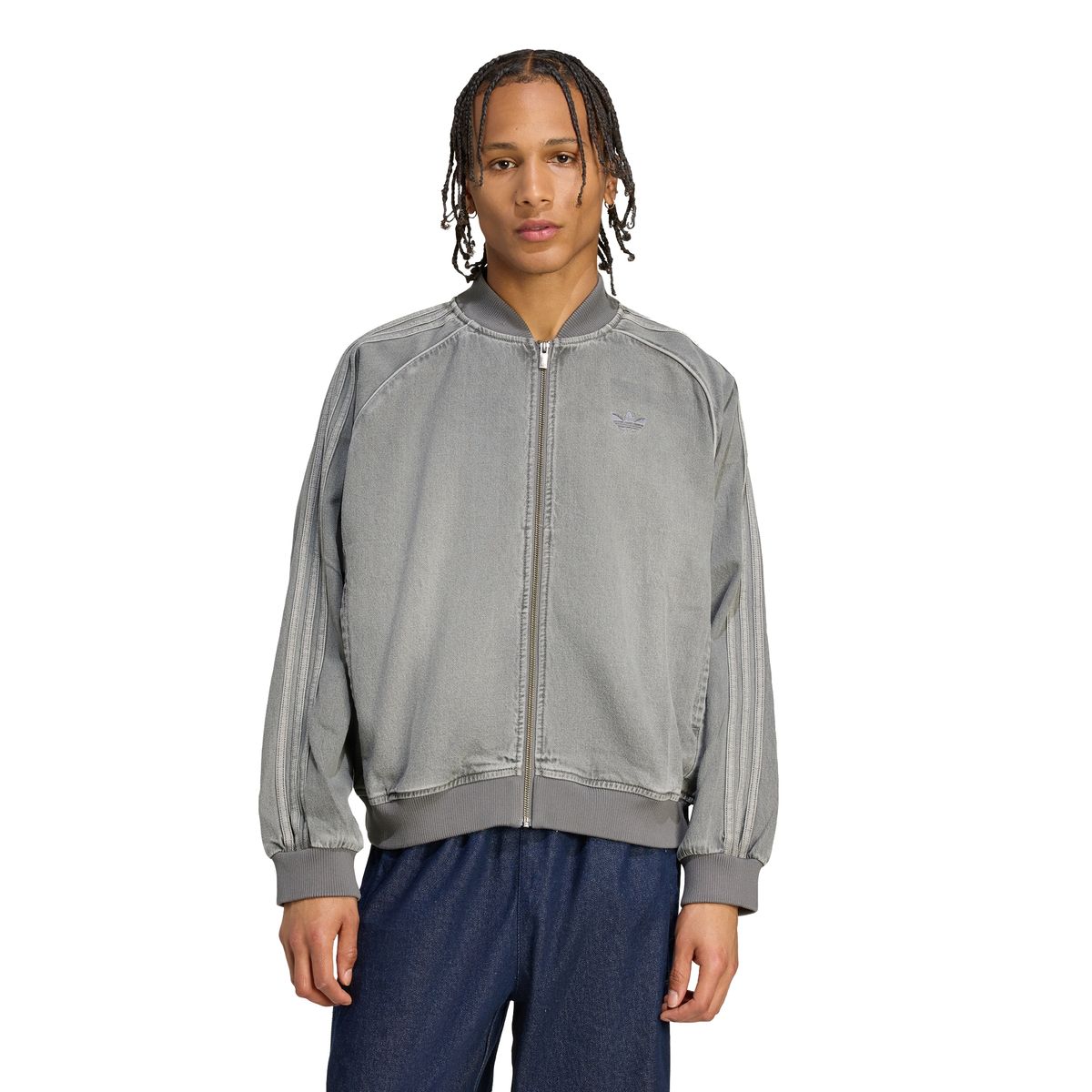 아디다스(ADIDAS) SST 아디컬러 루스 핏 SST 데님 블랙 워시 재킷 JW5915