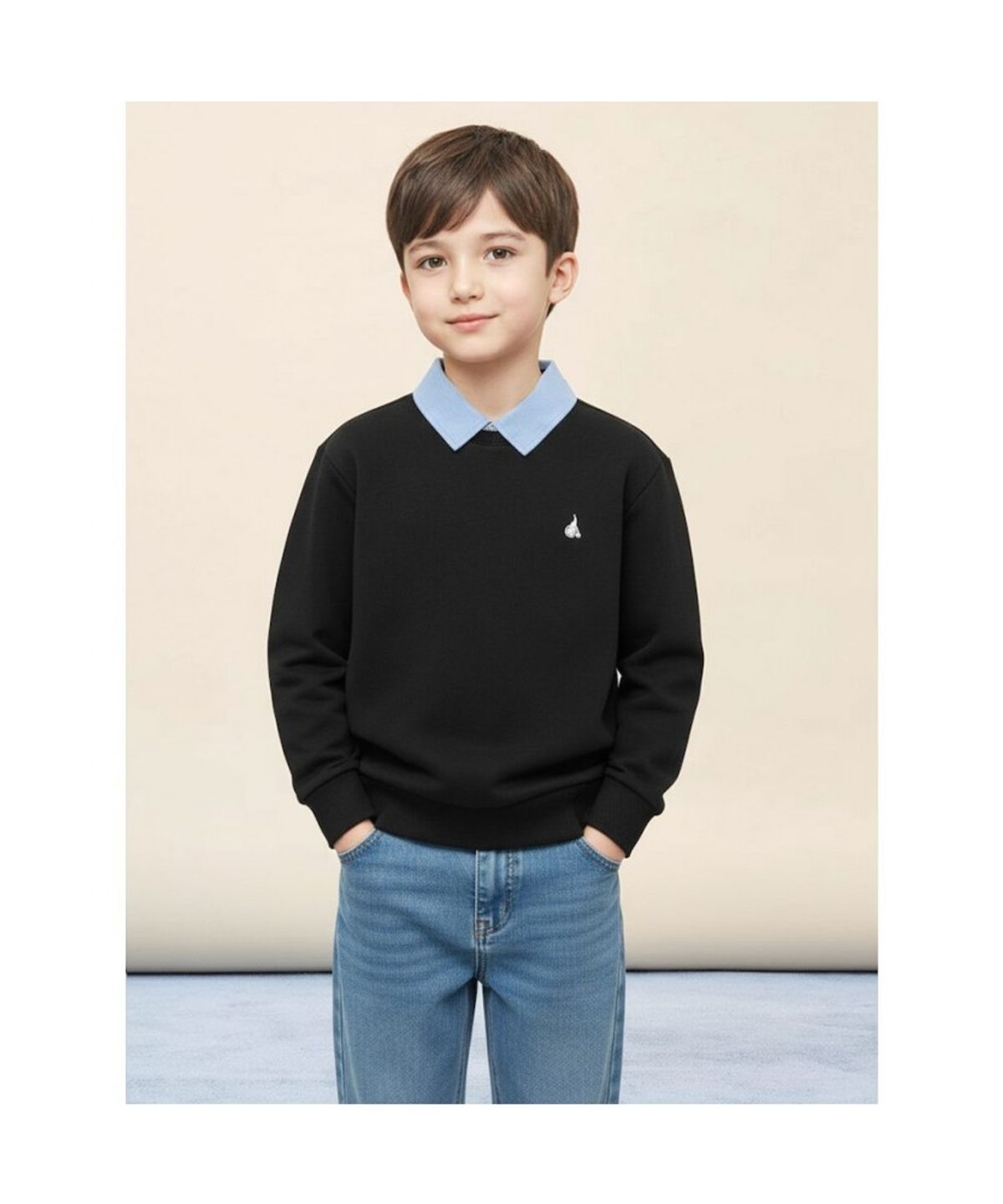 빈폴 키즈(BEANPOLE KIDS) [Essential] 스웨트 셔츠  블랙 (BI5941UE15)