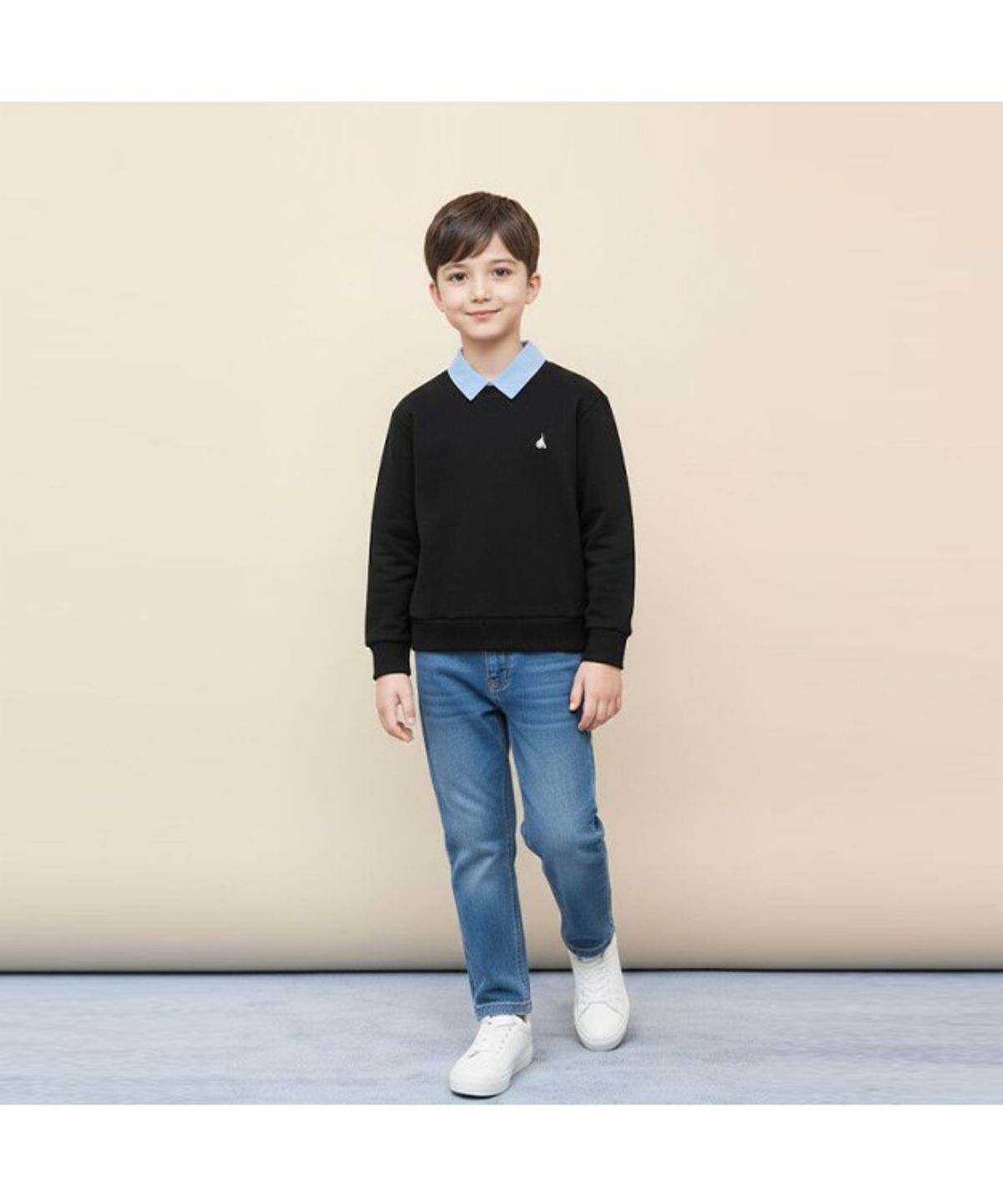 빈폴 키즈(BEANPOLE KIDS) [Essential] 스웨트 셔츠  블랙 (BI5941UE15)