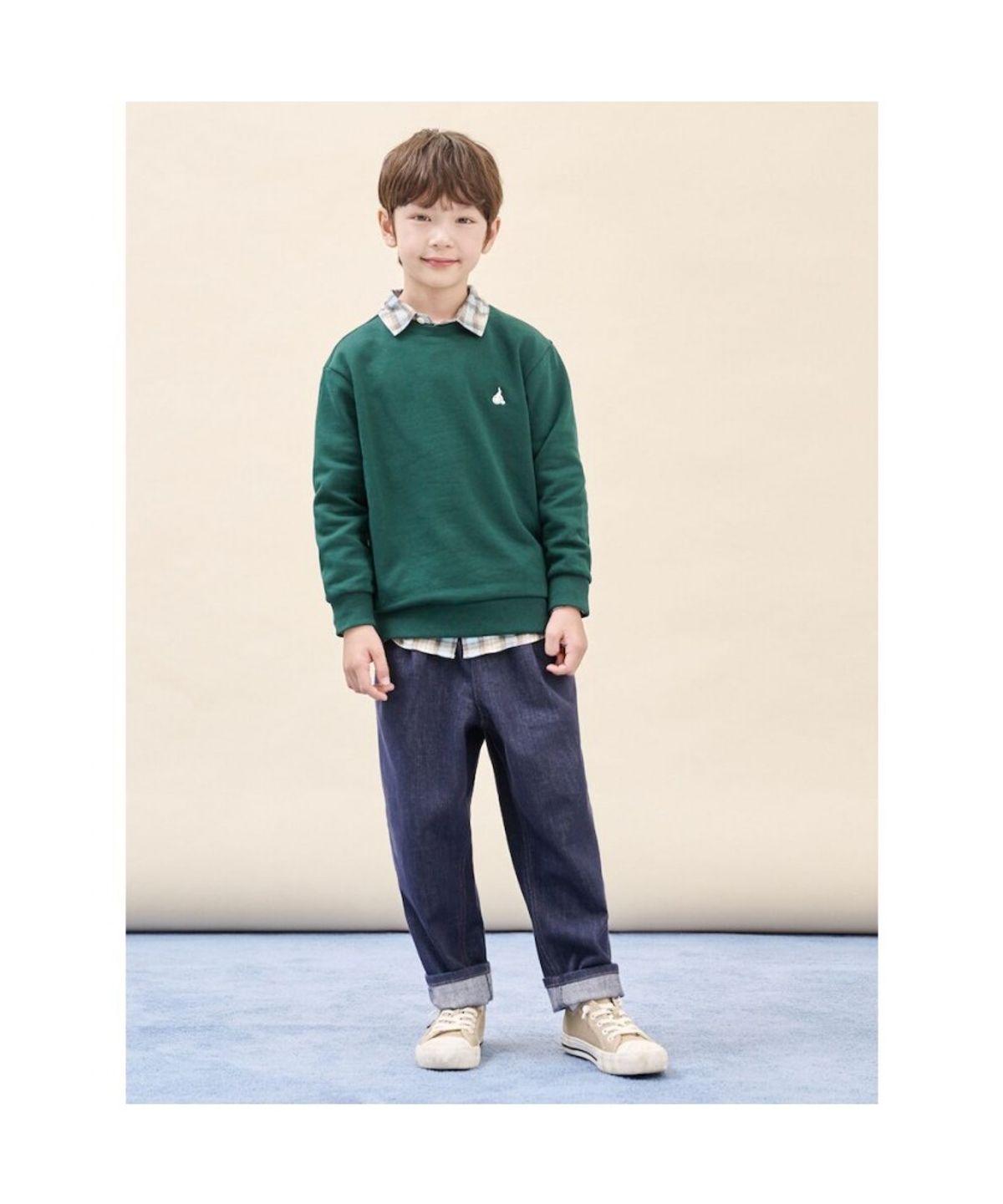 빈폴 키즈(BEANPOLE KIDS) [Essential] 스웨트 셔츠  그린 (BI5941UE1M)