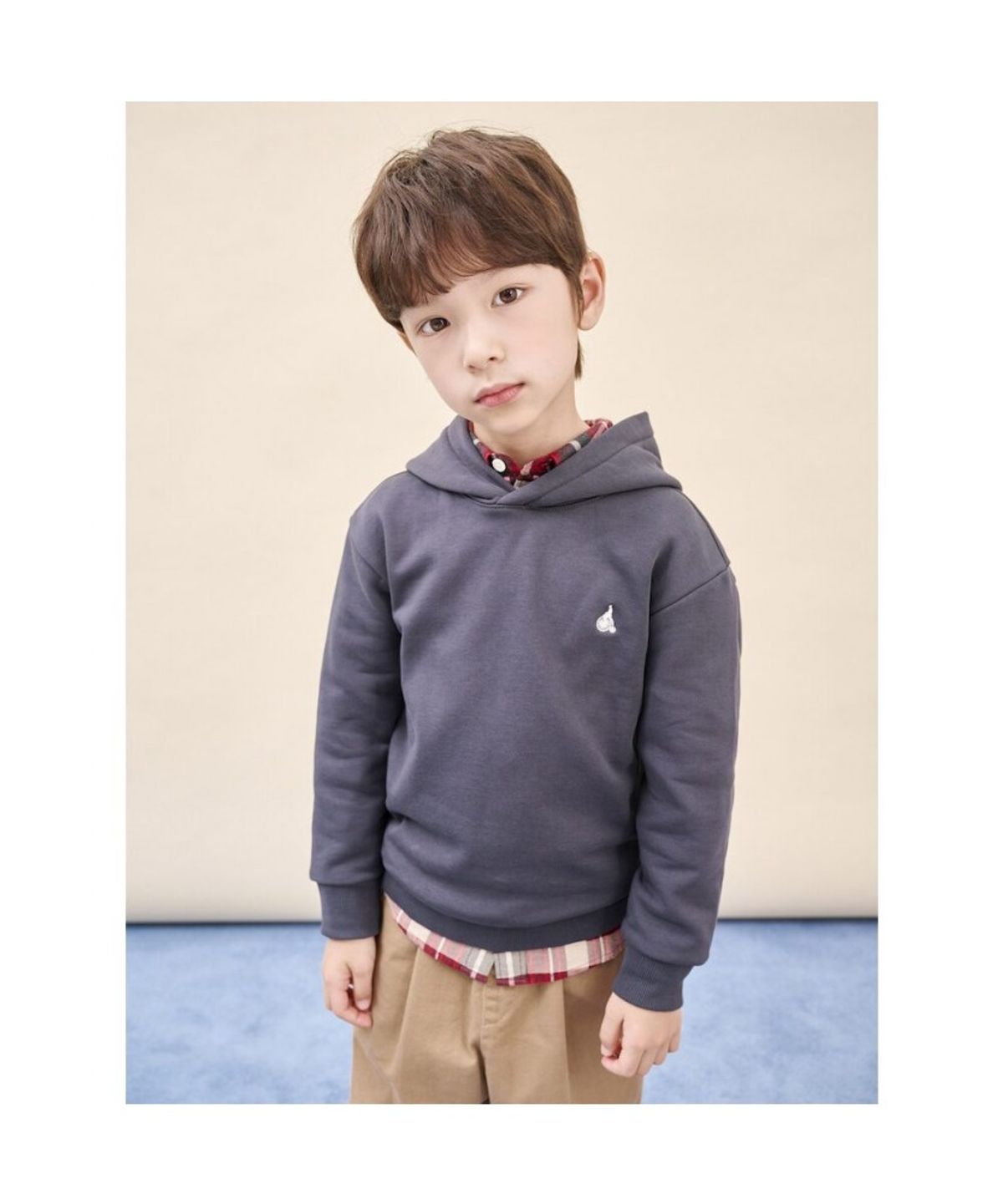 빈폴 키즈(BEANPOLE KIDS) [Essential] 후드 스웨트 셔츠  애쉬 (BI5941UE24)