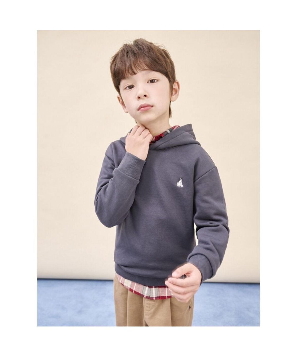 빈폴 키즈(BEANPOLE KIDS) [Essential] 후드 스웨트 셔츠  애쉬 (BI5941UE24)