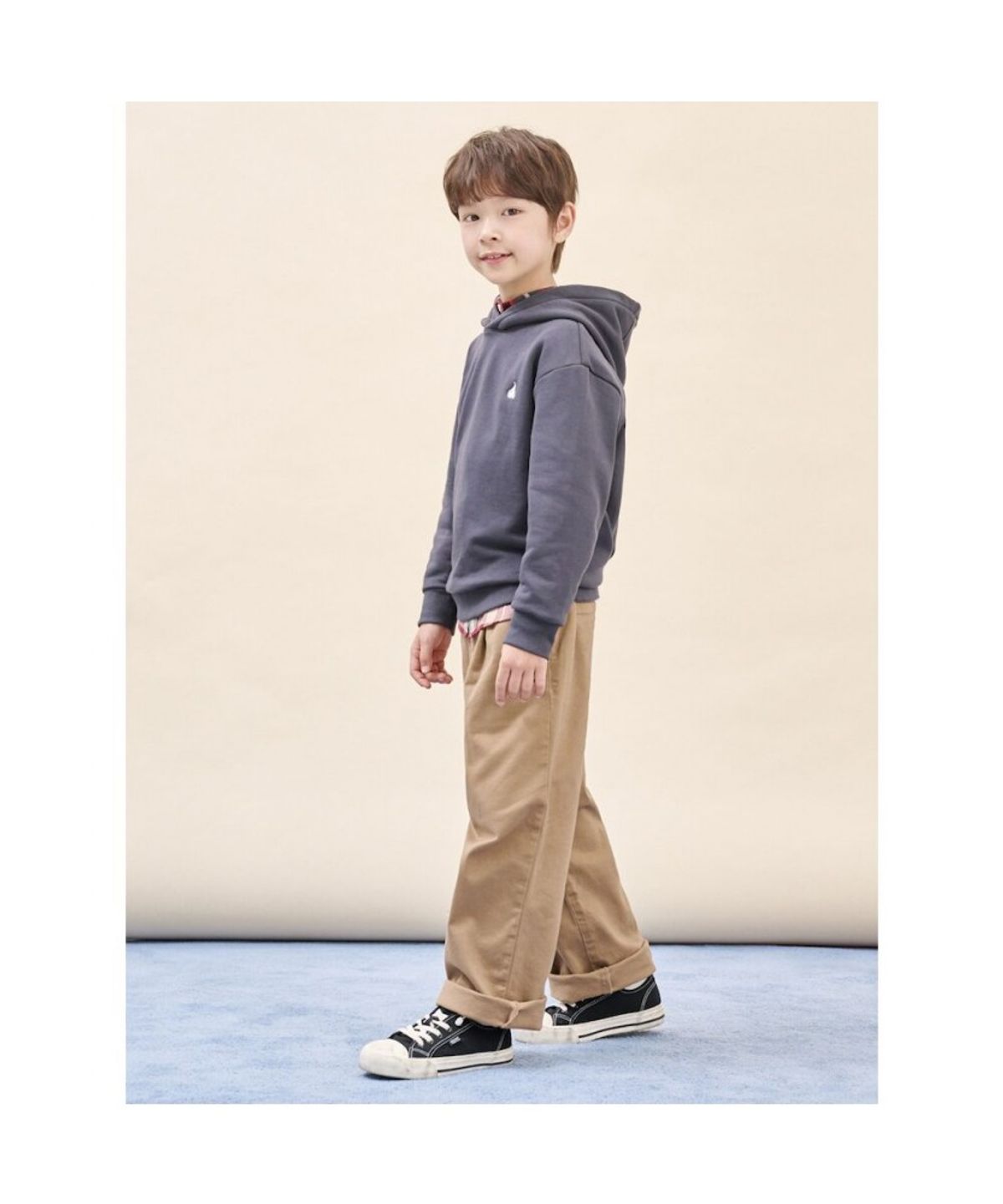 빈폴 키즈(BEANPOLE KIDS) [Essential] 후드 스웨트 셔츠  애쉬 (BI5941UE24)