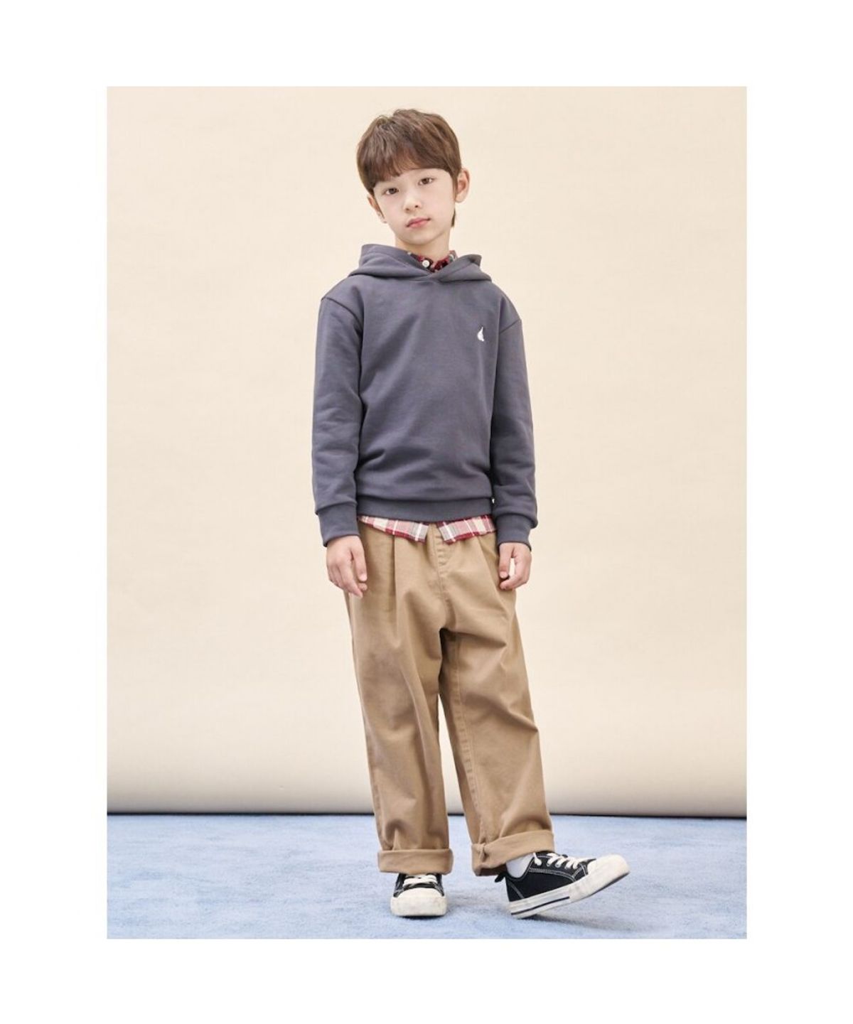 빈폴 키즈(BEANPOLE KIDS) [Essential] 후드 스웨트 셔츠  애쉬 (BI5941UE24)