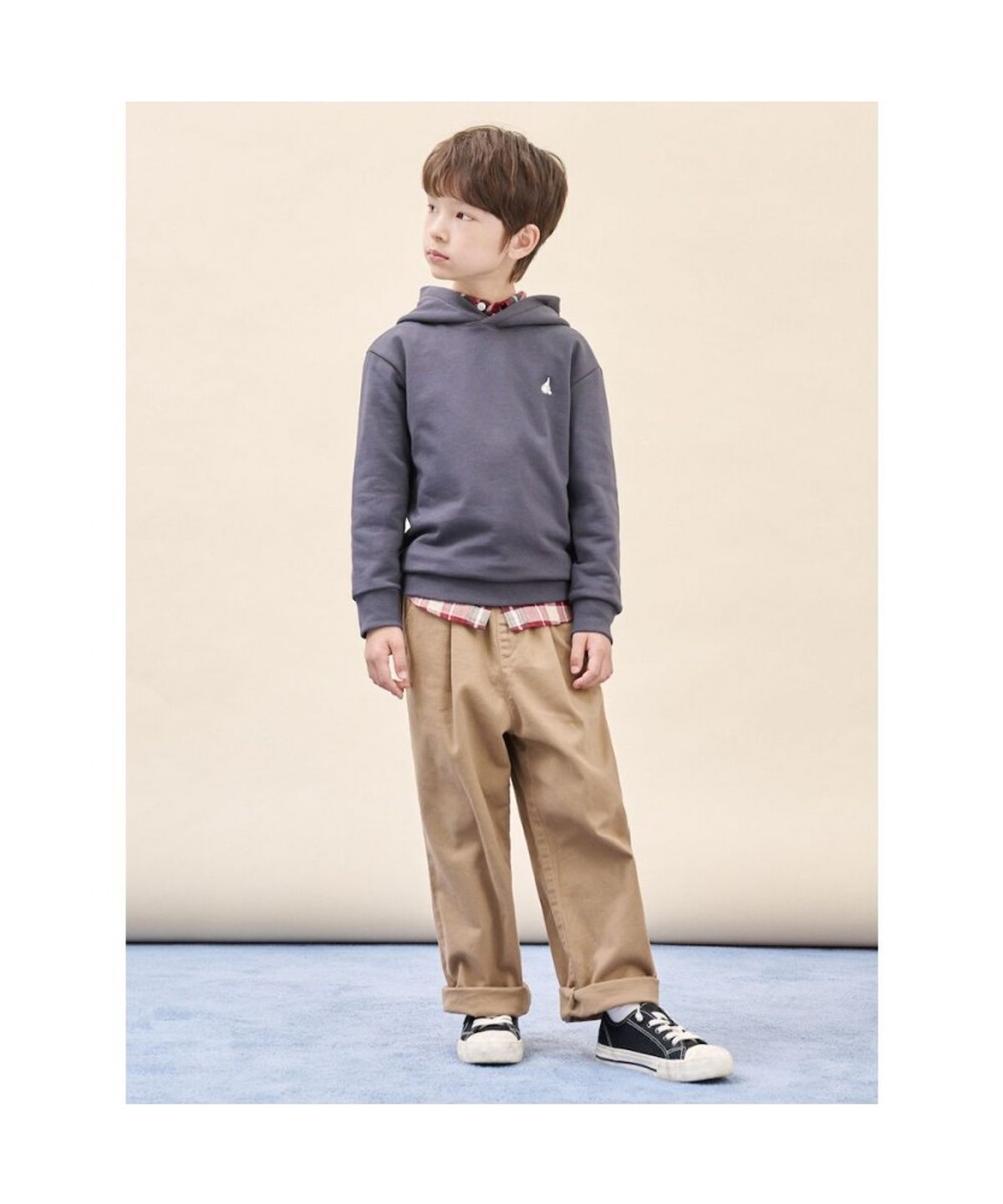 빈폴 키즈(BEANPOLE KIDS) [Essential] 후드 스웨트 셔츠  애쉬 (BI5941UE24)