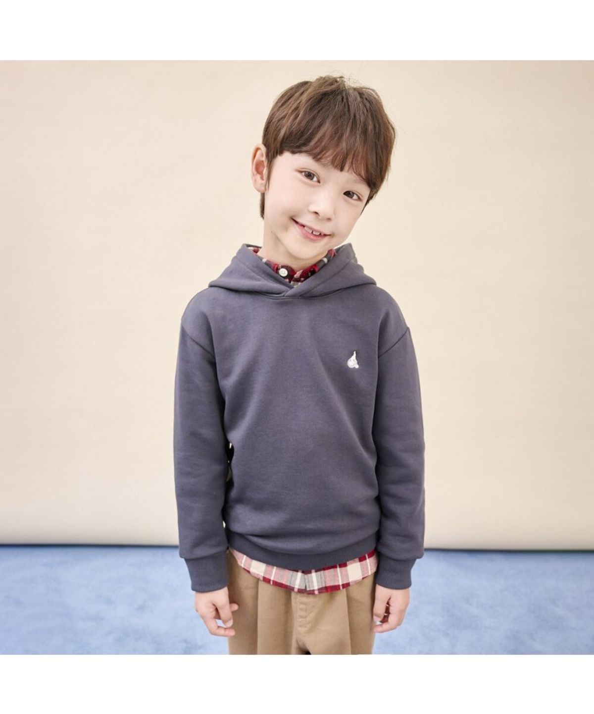 빈폴 키즈(BEANPOLE KIDS) [Essential] 후드 스웨트 셔츠  애쉬 (BI5941UE24)