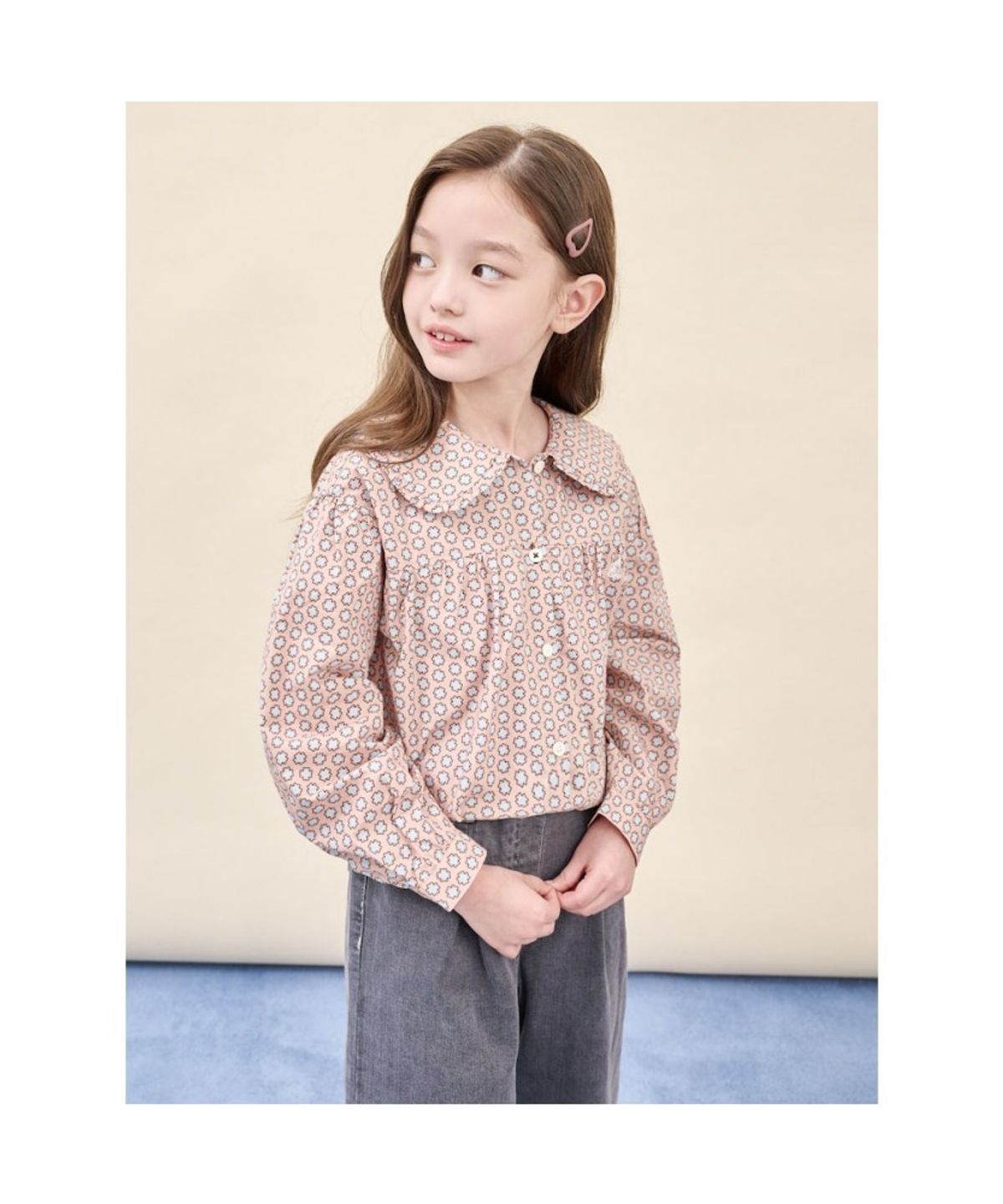 빈폴 키즈(BEANPOLE KIDS) 프릴 칼라 포인트 블라우스  베이지 (BI5964G01A)