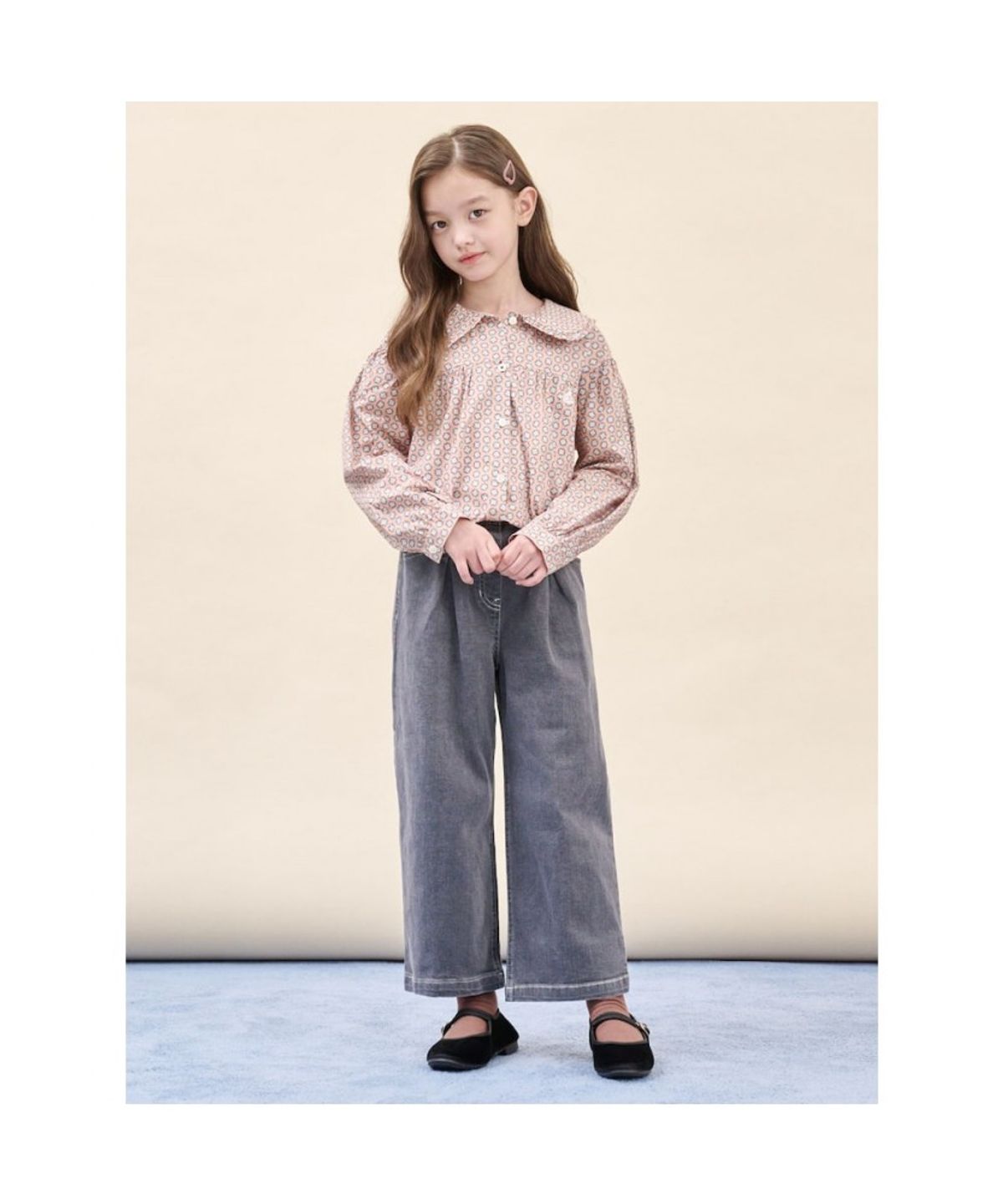 빈폴 키즈(BEANPOLE KIDS) 프릴 칼라 포인트 블라우스  베이지 (BI5964G01A)