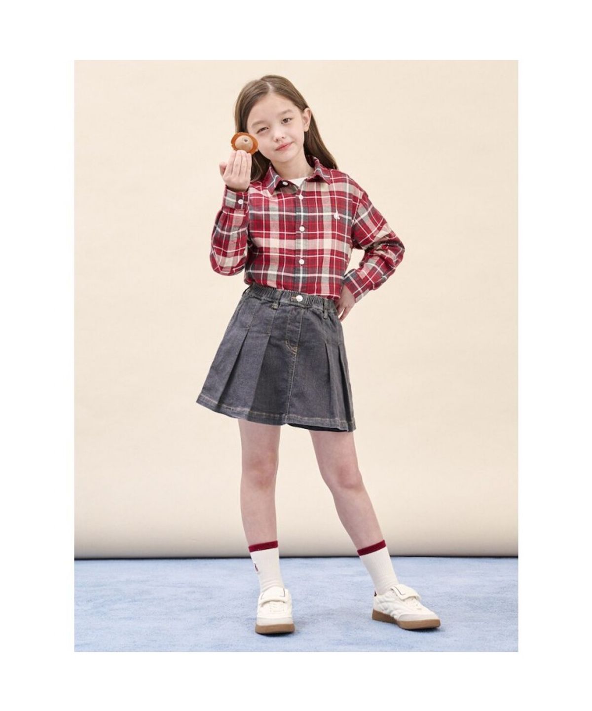 빈폴 키즈(BEANPOLE KIDS) [Essential] 약기모 체크 셔츠  레드 (BI5964UE26)