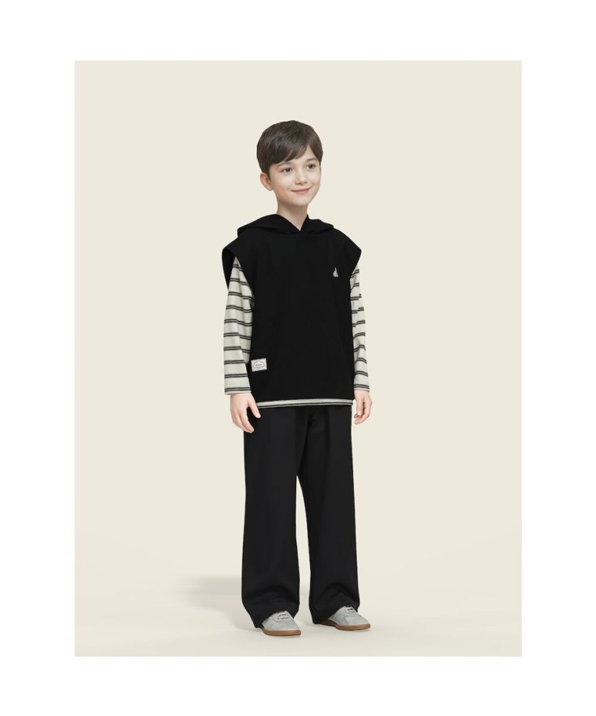 빈폴 키즈(BEANPOLE KIDS) 후드 스웨트 베스트  블랙 (BI5942U015)