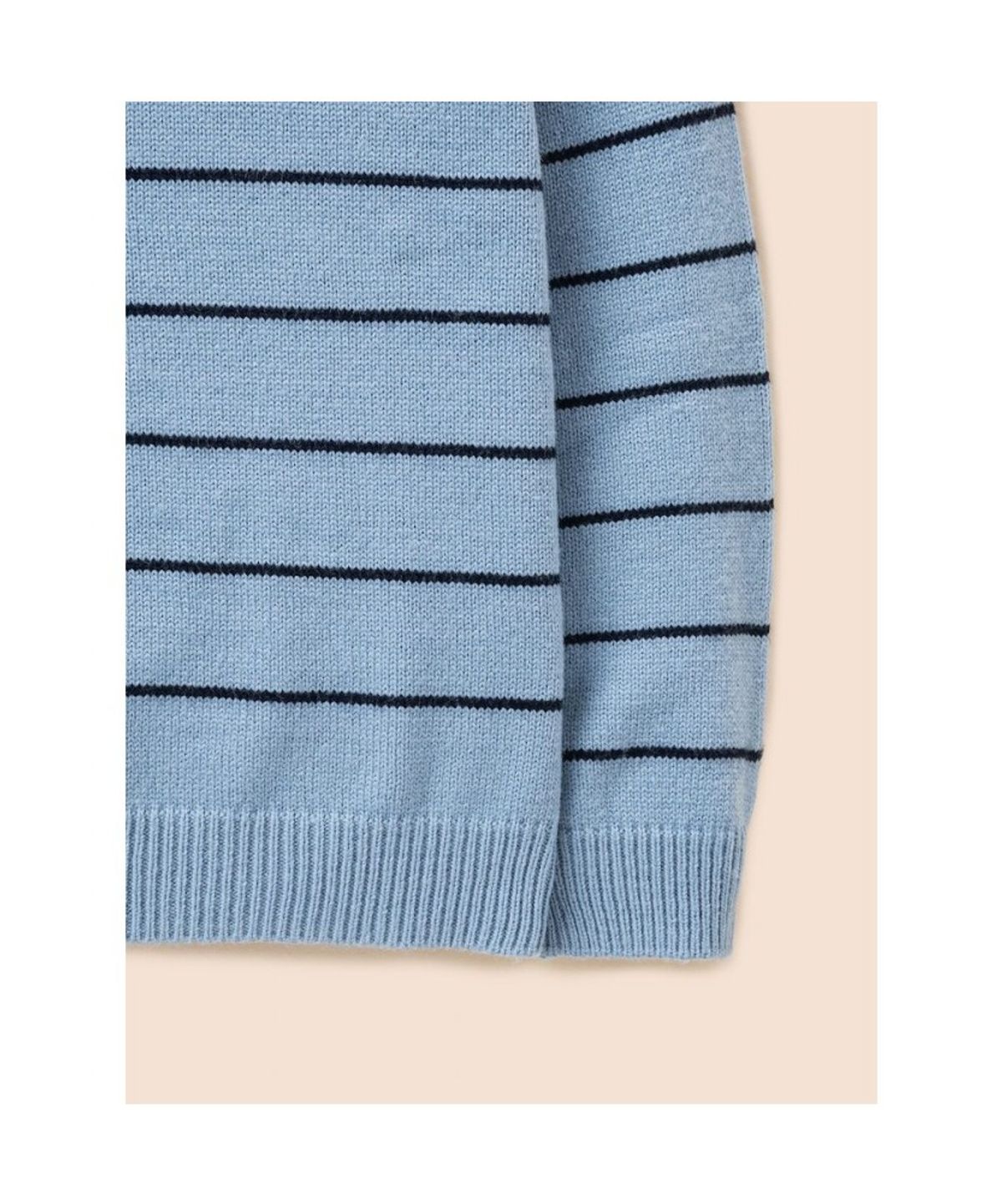 빈폴 키즈(BEANPOLE KIDS) 스트라이프 칼라 풀오버 니트  스카이 블루 (BI5951U02Q)
