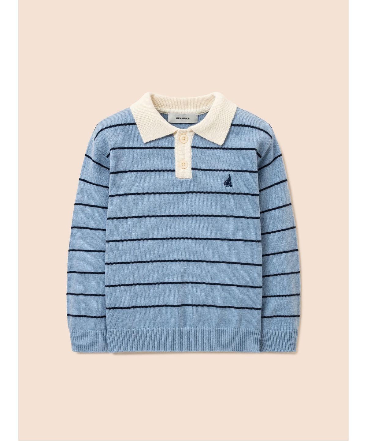 빈폴 키즈(BEANPOLE KIDS) 스트라이프 칼라 풀오버 니트  스카이 블루 (BI5951U02Q)