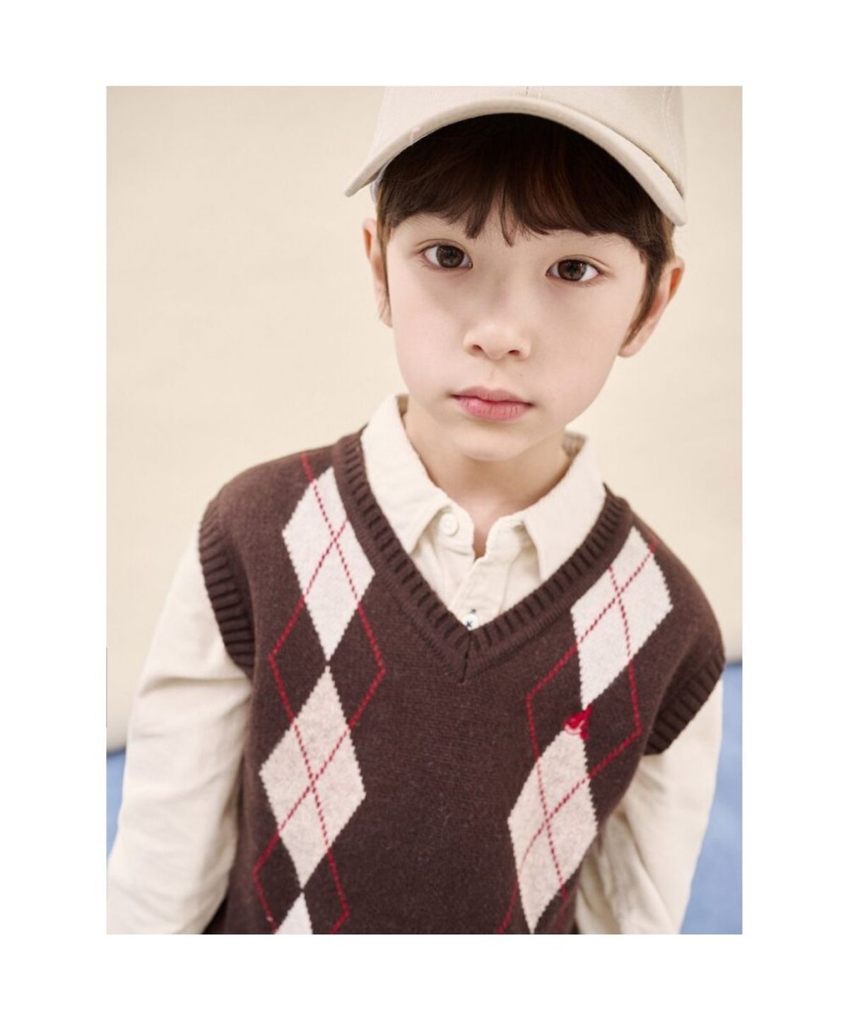 빈폴 키즈(BEANPOLE KIDS) 아가일 베스트  브라운 (BI5951U01D)