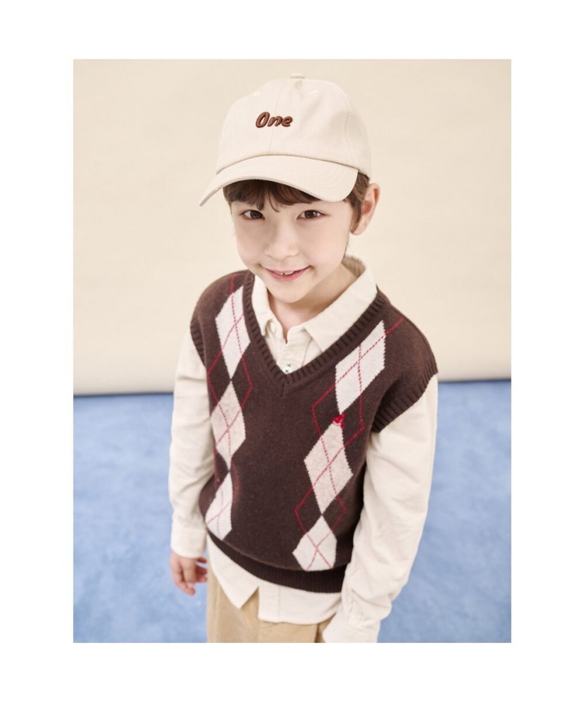 빈폴 키즈(BEANPOLE KIDS) 아가일 베스트  브라운 (BI5951U01D)