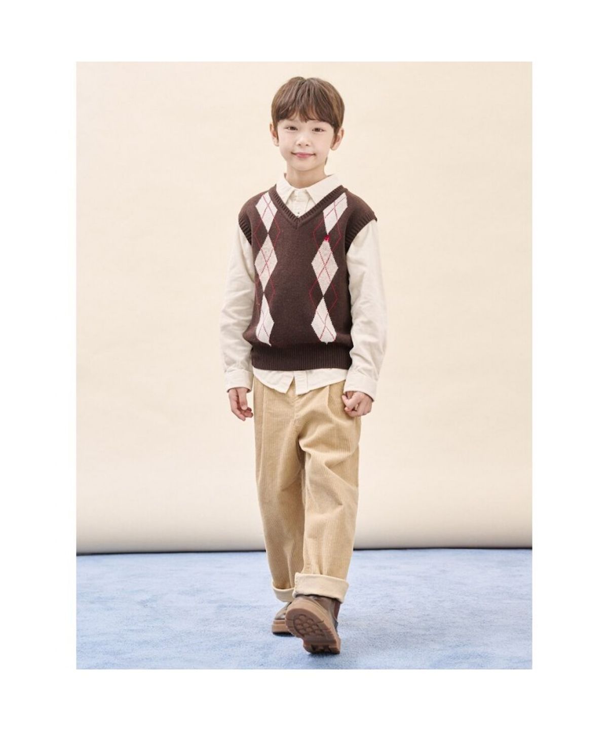 빈폴 키즈(BEANPOLE KIDS) 아가일 베스트  브라운 (BI5951U01D)