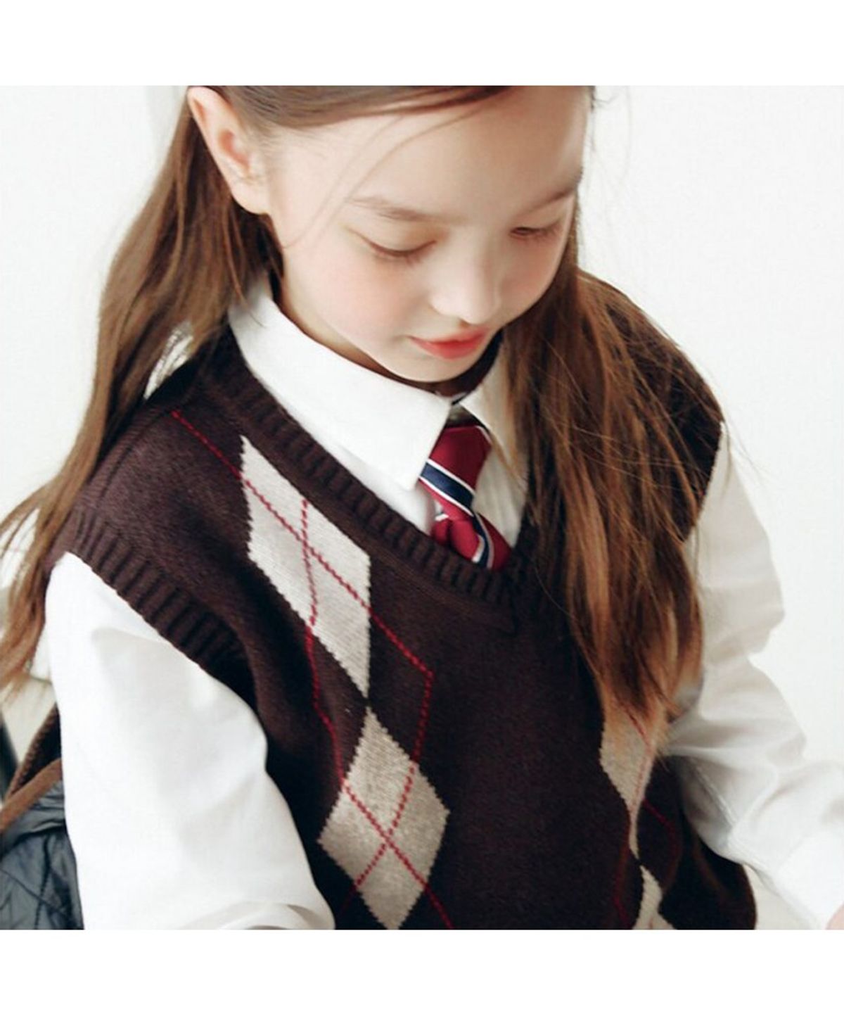 빈폴 키즈(BEANPOLE KIDS) 아가일 베스트  브라운 (BI5951U01D)
