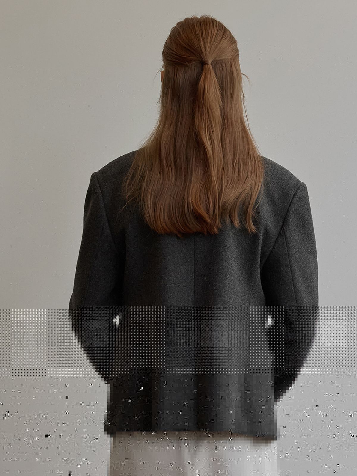 비뮤즈맨션(BEMUSE MANSION) Wool overfit single jacket - Charcoal