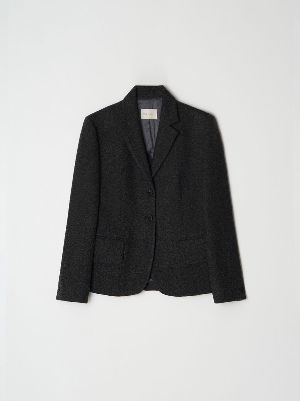 비뮤즈맨션(BEMUSE MANSION) Wool overfit single jacket - Charcoal