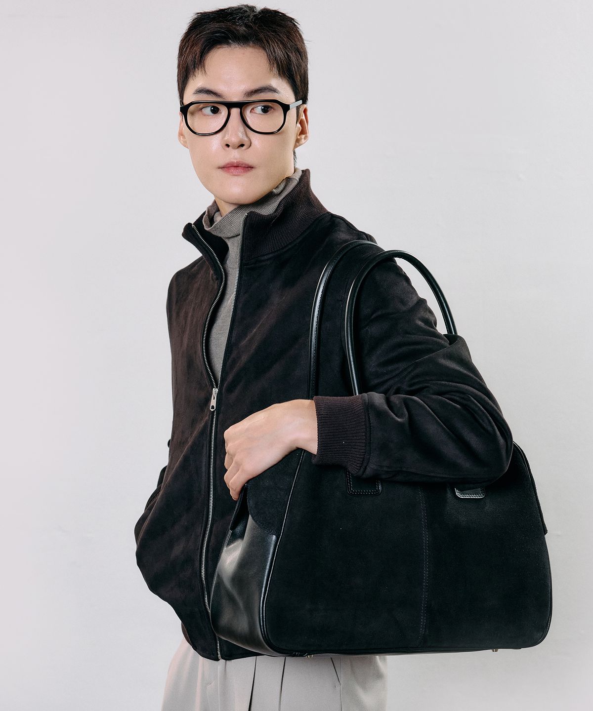 베드포드일레븐스(BEDFORD11TH) 라지 보스턴백 [블랙스웨이드콤보]