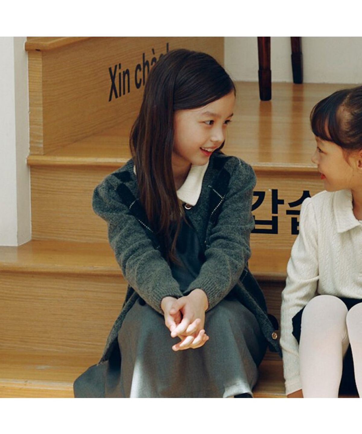빈폴 키즈(BEANPOLE KIDS) 러블리 베스트형 원피스  그레이 (BI5971G023)