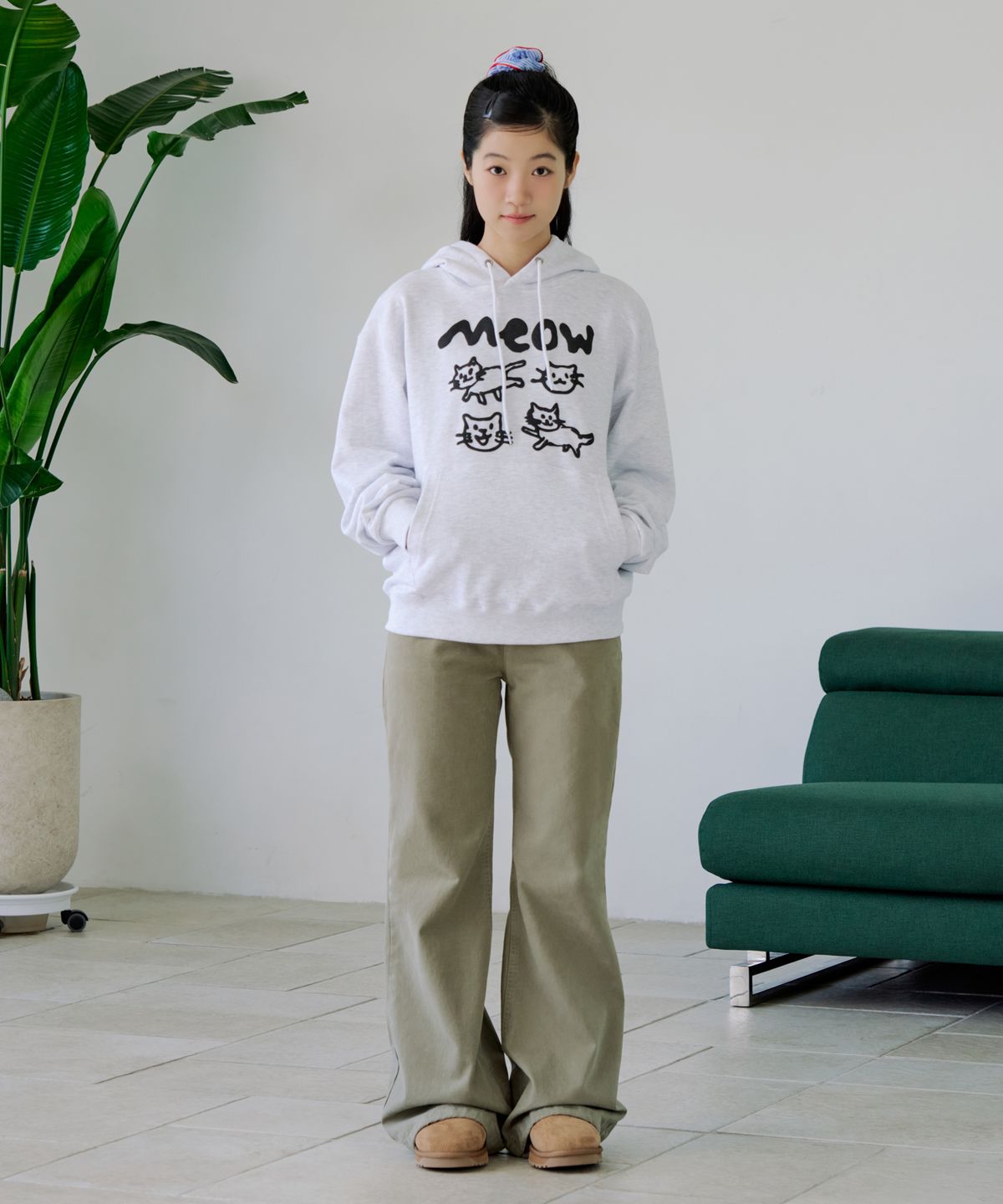 소이렌(SOYLEN) 두들 미야오 후디 (라이트 그레이)