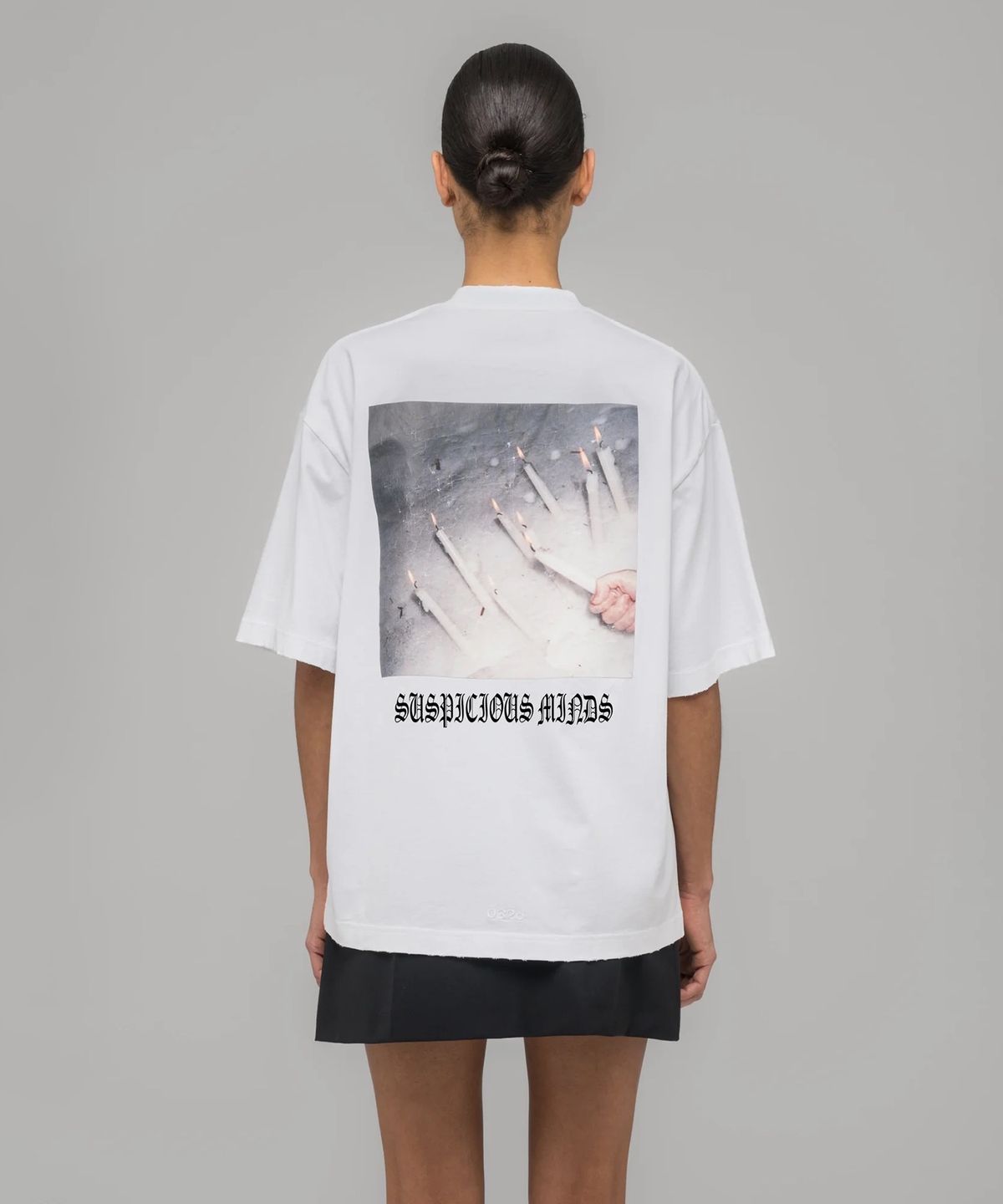 032씨(032C) (U) 캔들 디너 티셔츠 화이트 CANDLE DINNER T-SHIRT WHITE