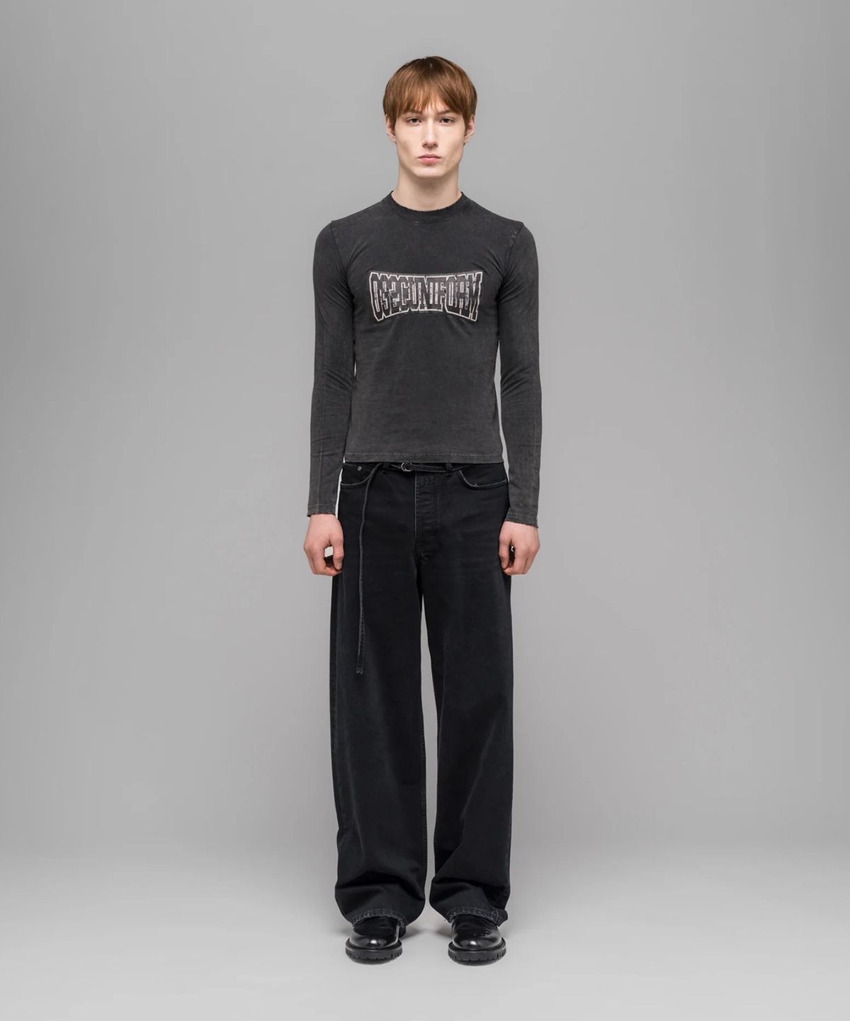 032씨(032C) (U) 원 달러 빌 타이트 롱슬리브 그레이 ONE DOLLAR BILL TIGHT LONGSLEEVE GREY