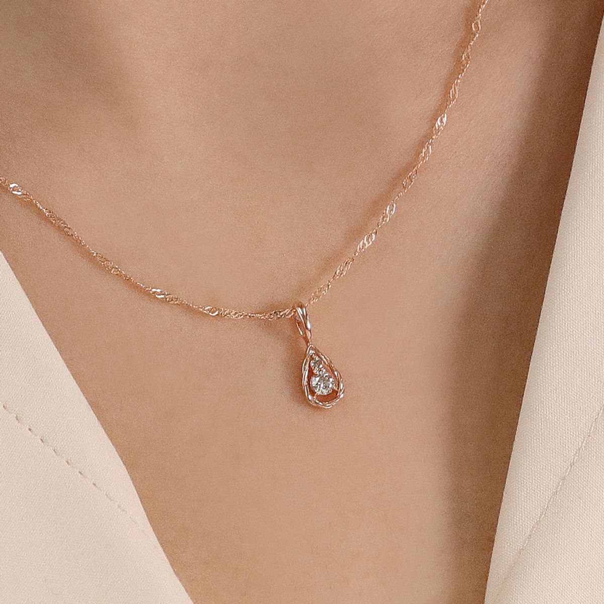 러비앤비(LOVEENB) [14K gold]  라엘 1부 랩다이아몬드 펜던트