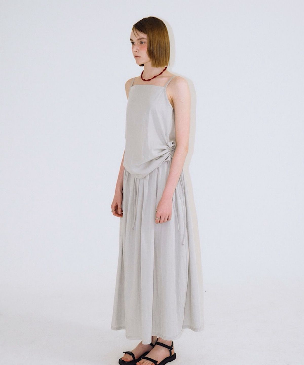 아포엠(APOEM) Drape Volume Skirt -2colors