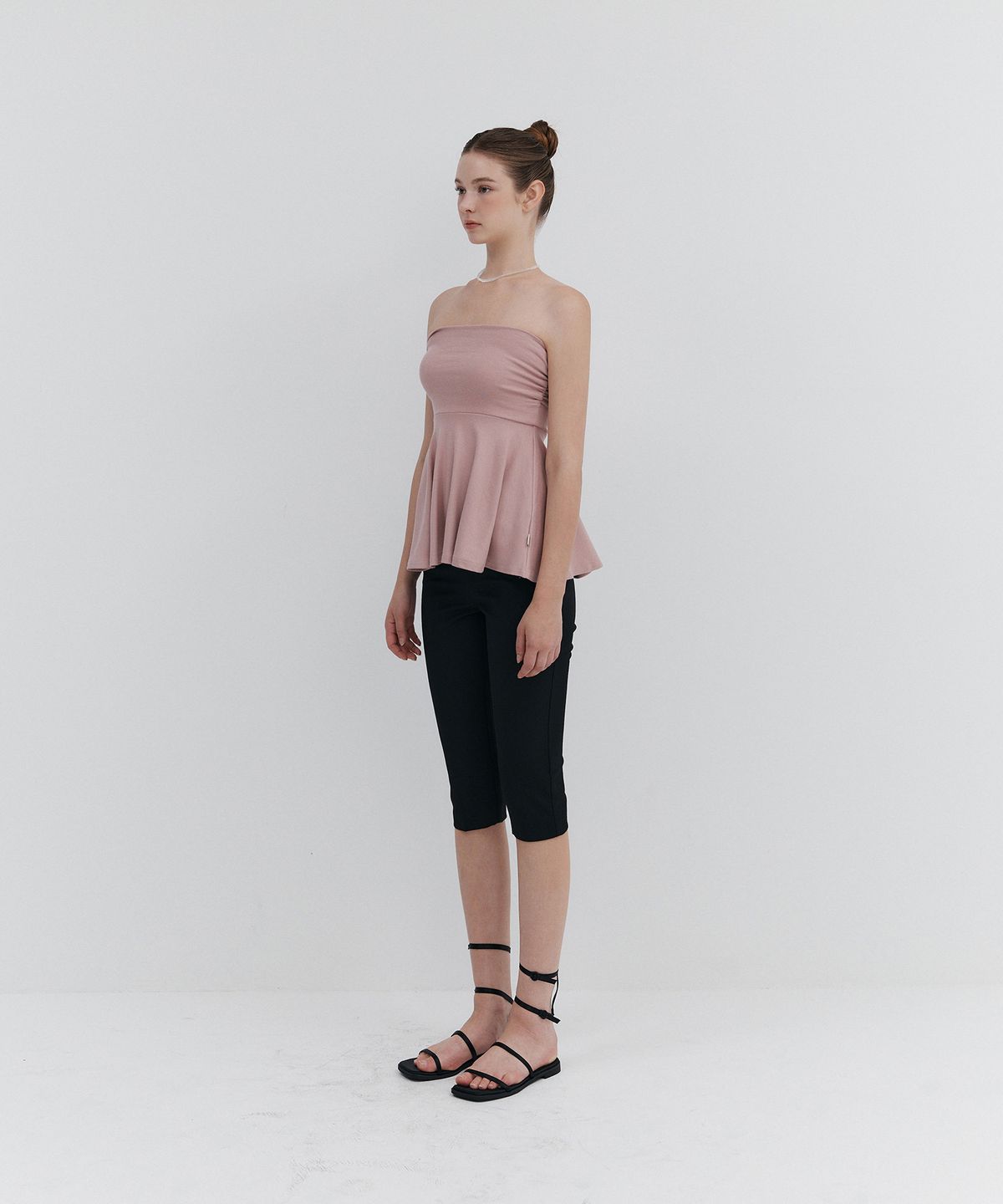 우네(OONE) 2Way Roll-Up Drape Skirt_Pink
