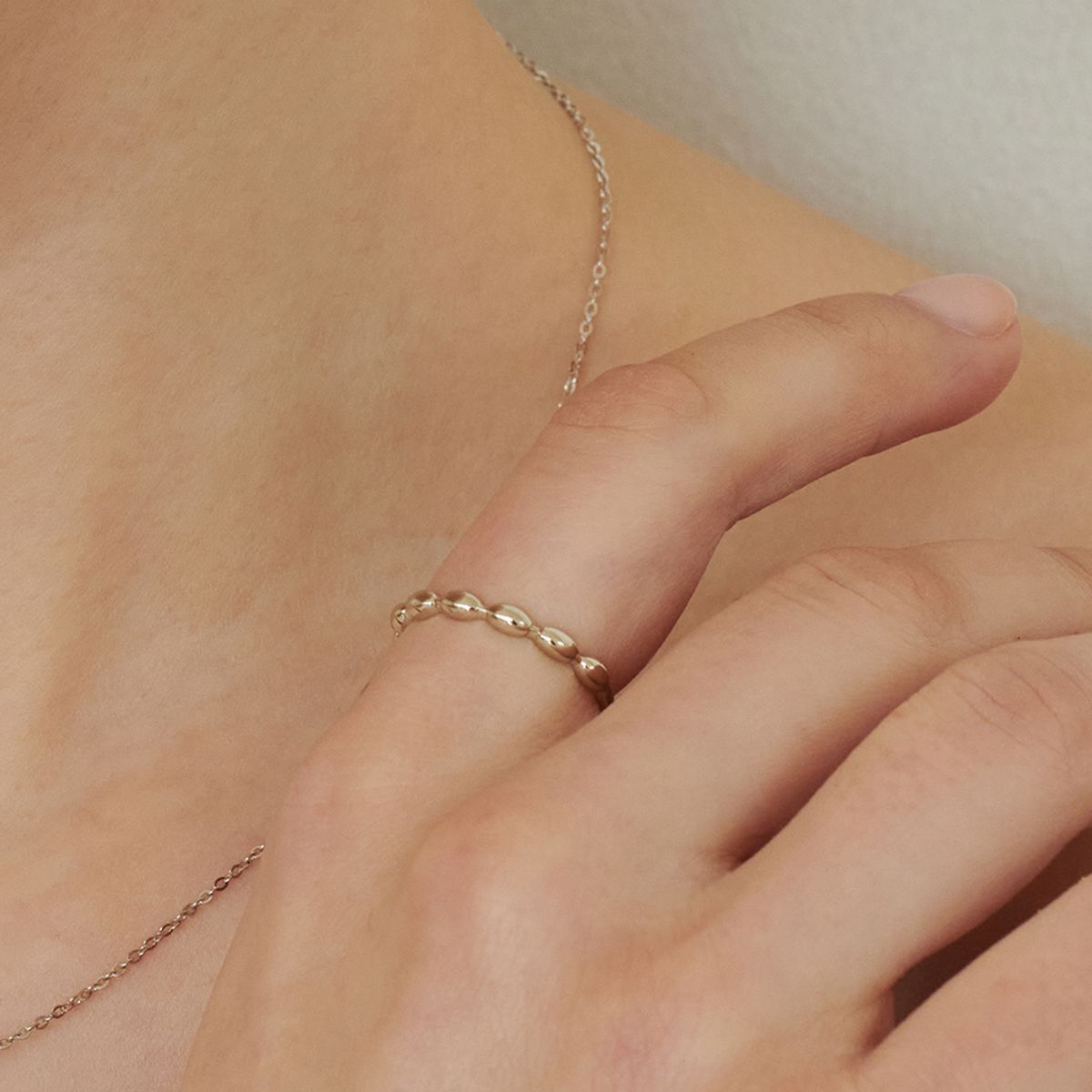 러비앤비(LOVEENB) [14K gold] 페블 데일리 반지