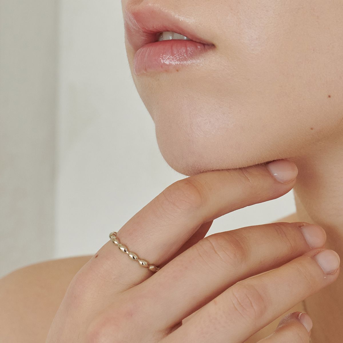 러비앤비(LOVEENB) [14K gold] 페블 데일리 반지