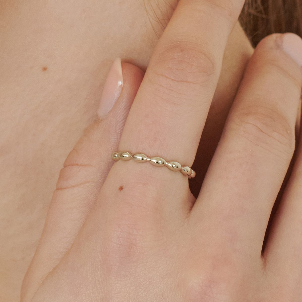 러비앤비(LOVEENB) [14K gold] 페블 데일리 반지