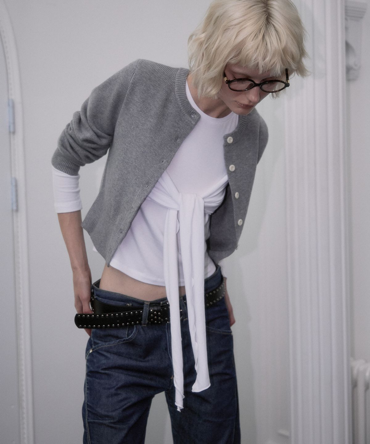 로제프란츠(ROSEFRANTZ) Soft Nut Button Cardigan [Gray]