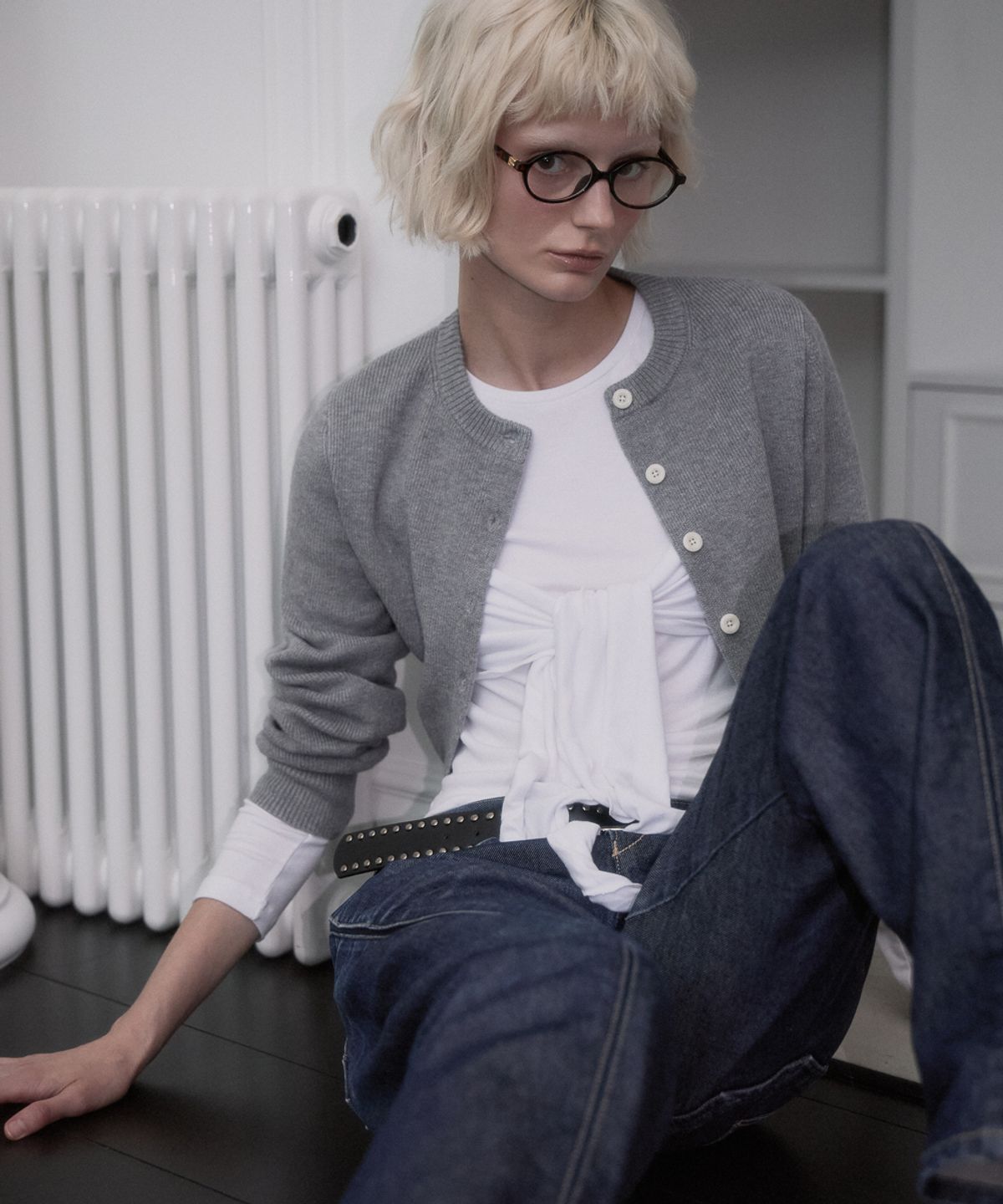 로제프란츠(ROSEFRANTZ) Soft Nut Button Cardigan [Gray]