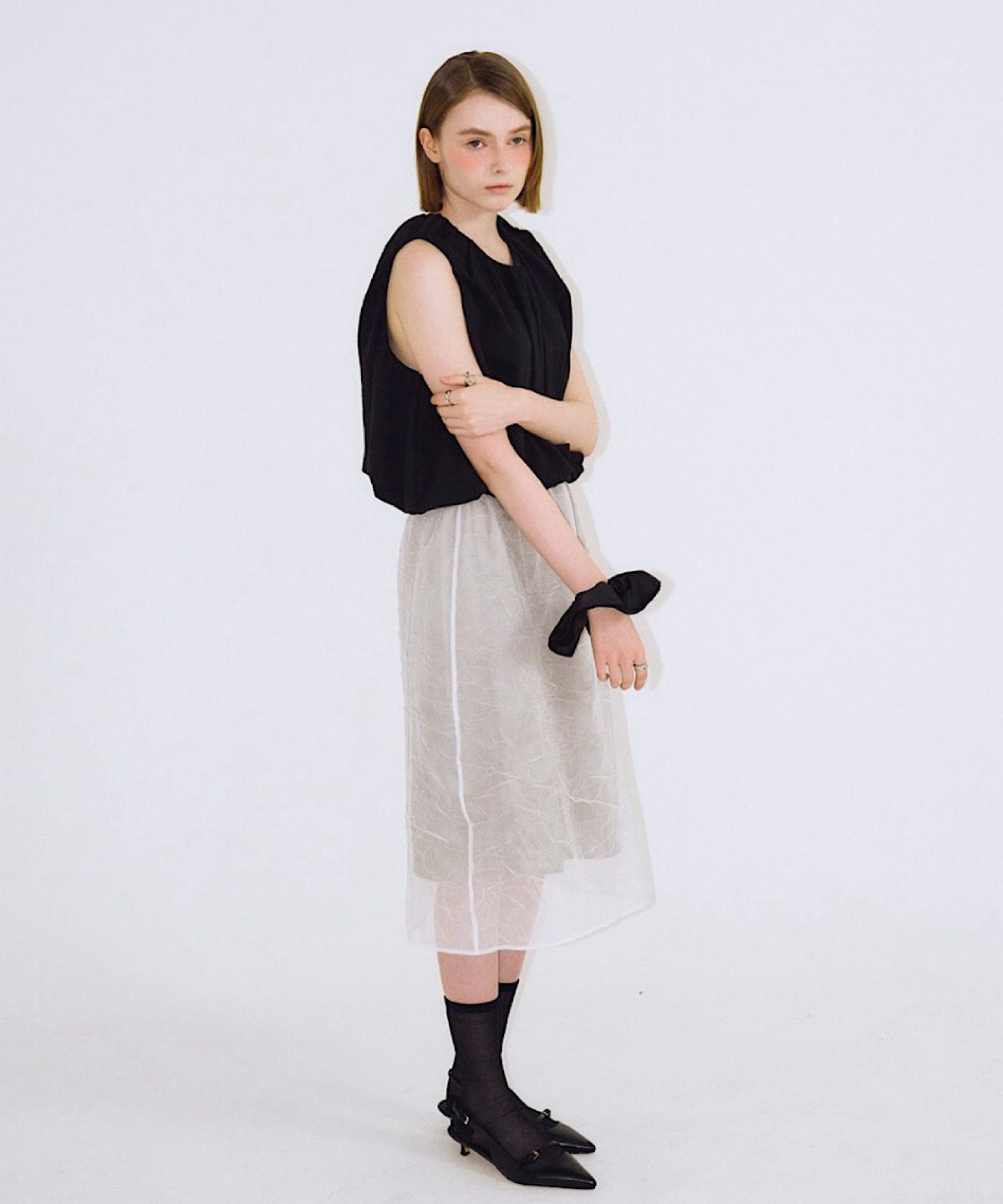 아포엠(APOEM) Frill Balloon Top - 3colors