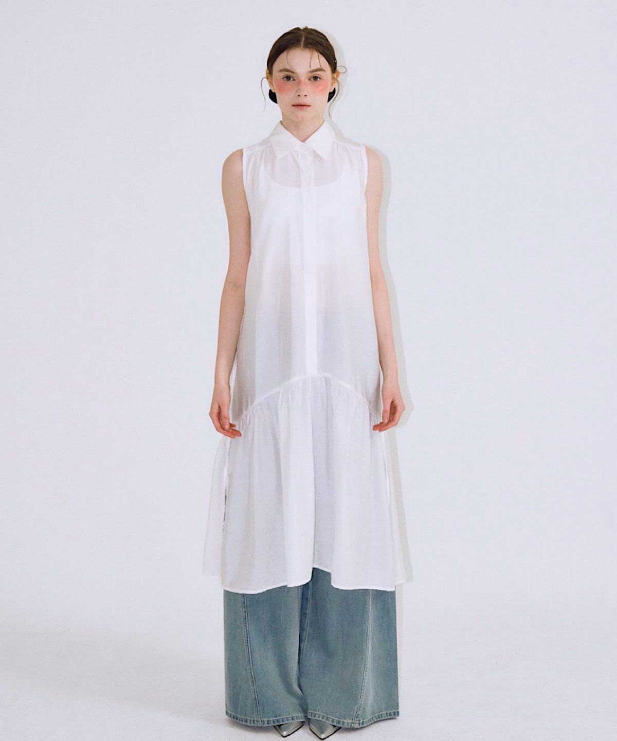 아포엠(APOEM) Long Shirt Dress - 2colors