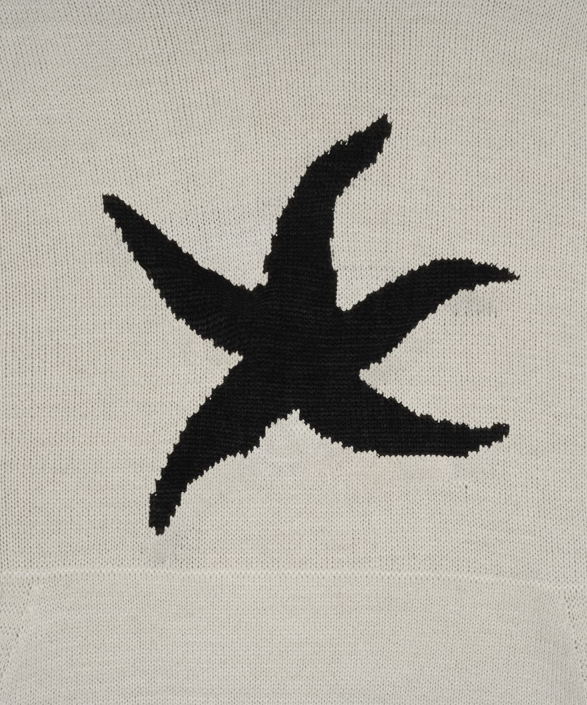 더콜디스트모먼트(THE COLDEST MOMENT) TCM starfish logo knit hoodie (ivory)