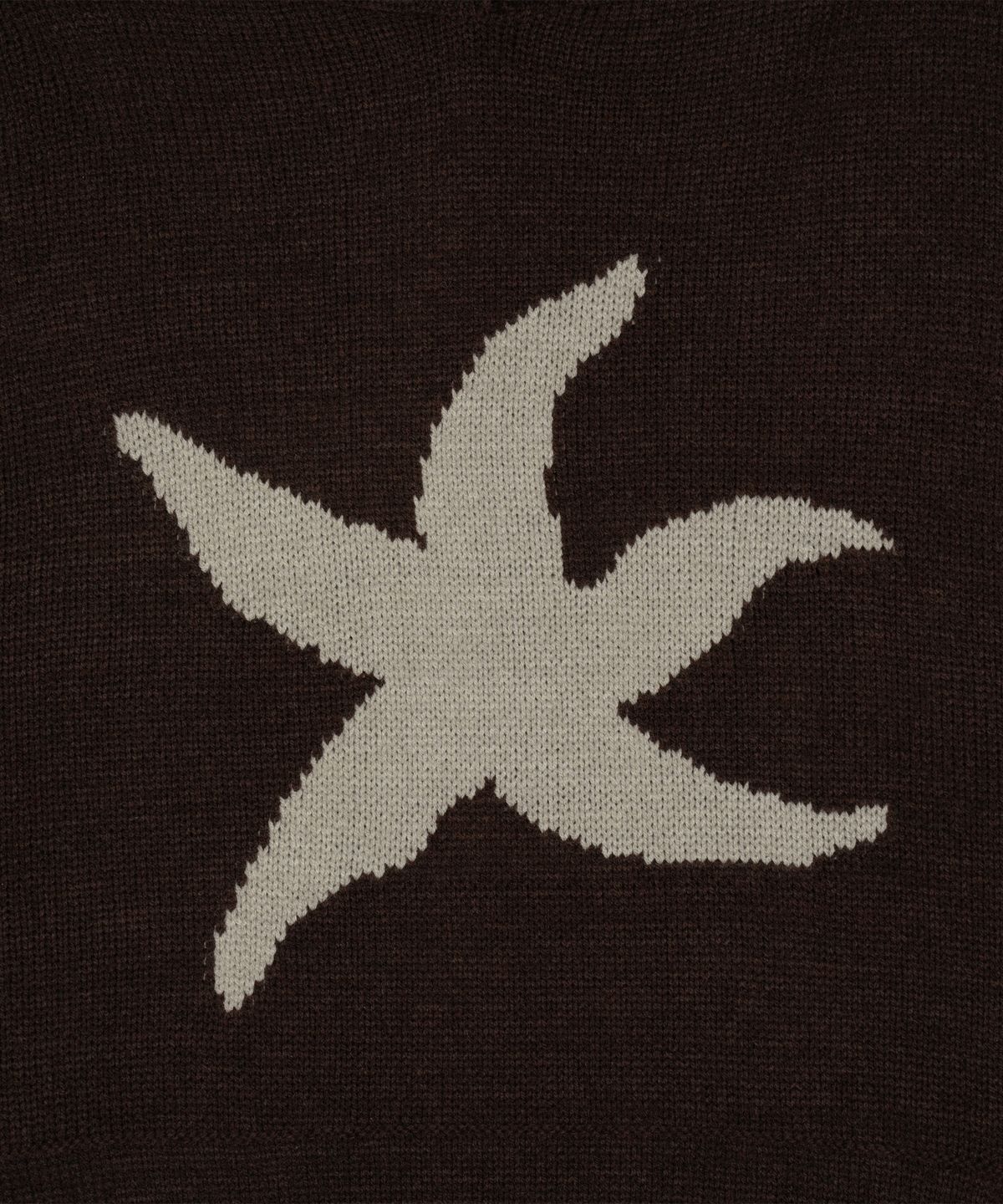 더콜디스트모먼트(THE COLDEST MOMENT) TCM starfish logo knit hoodie (brown)