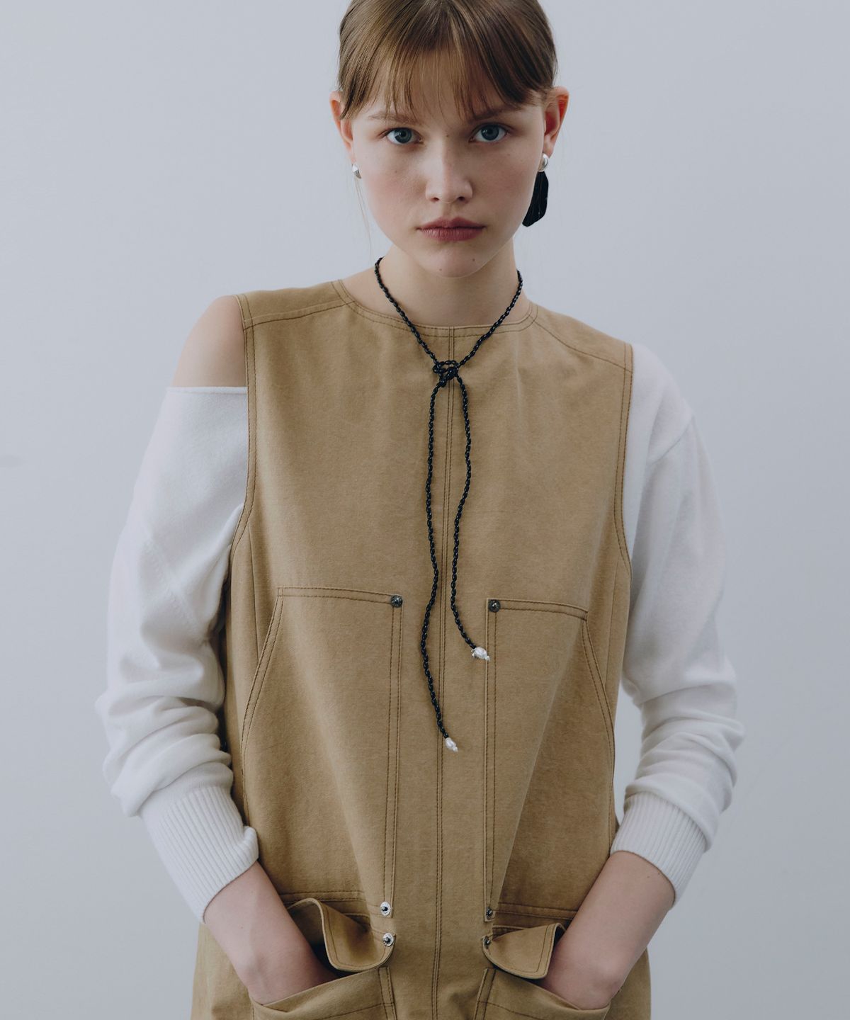 빈티지헐리우드(VINTAGE HOLLYWOOD) Seed Tie Necklace_VH2579NE003M