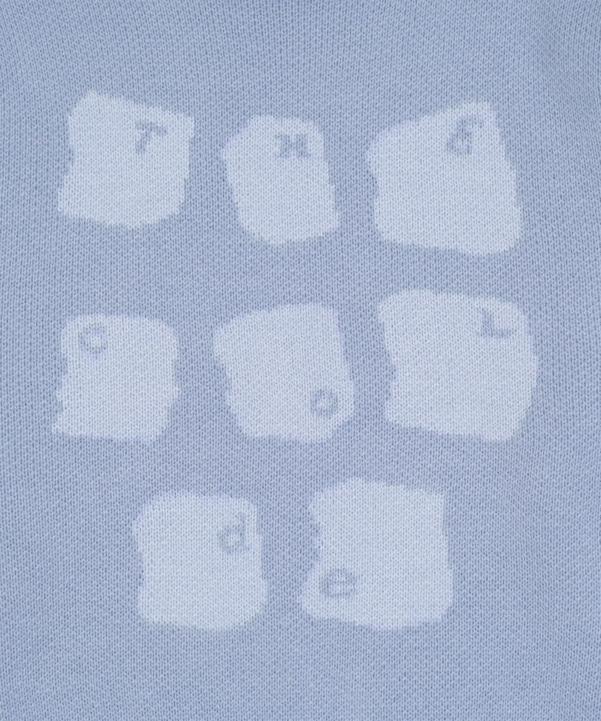 더콜디스트모먼트(THE COLDEST MOMENT) TCM typing logo knit (sky blue)