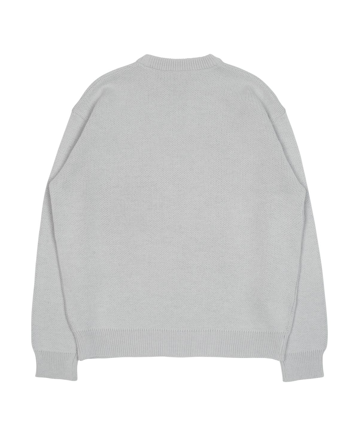 더콜디스트모먼트(THE COLDEST MOMENT) TCM typing logo knit (grey)