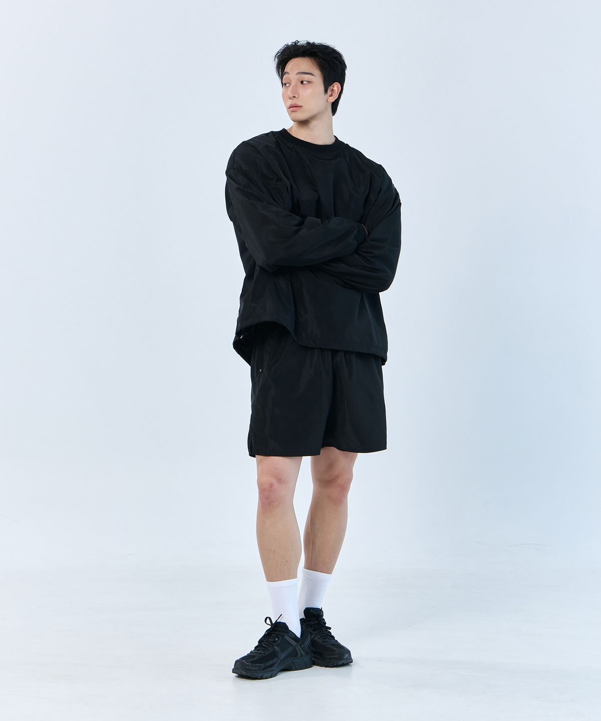 나인제트(NINEZ) Z 로고 컴포트 우븐 풀오버 (2color)