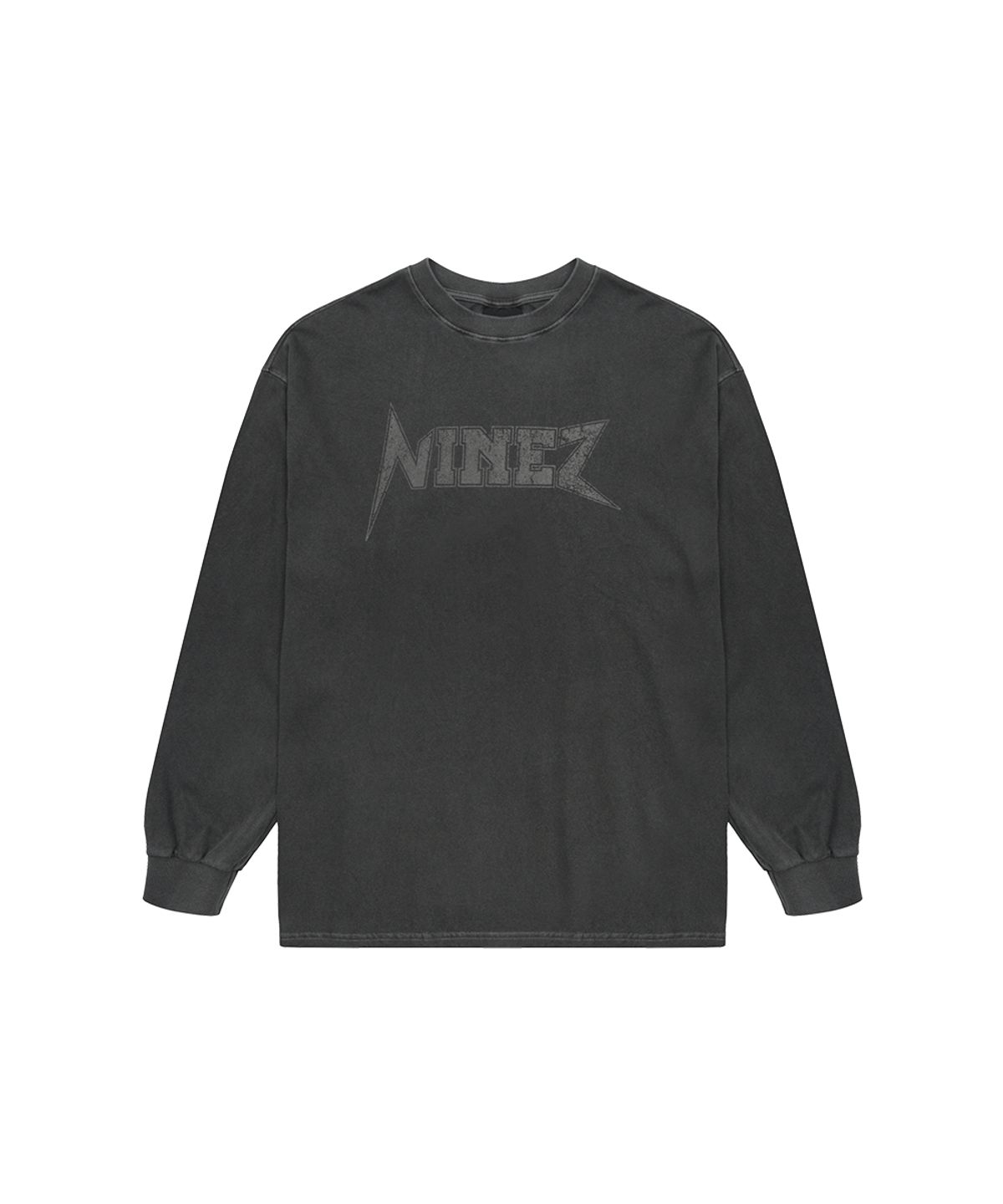 나인제트(NINEZ) 피그먼트 크랙 긴팔 티셔츠 (2color)