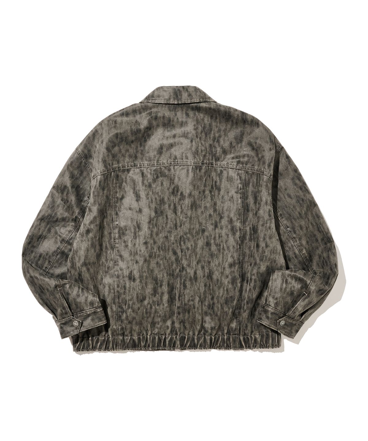 논타입(NONTYPE) SYNTHETIC LEATHER SECTOR JACKET (LEO GREY)