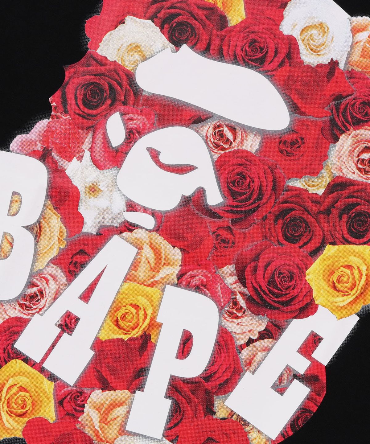 베이프(BAPE) 로즈 에이프 헤드 티셔츠(M) BLACK