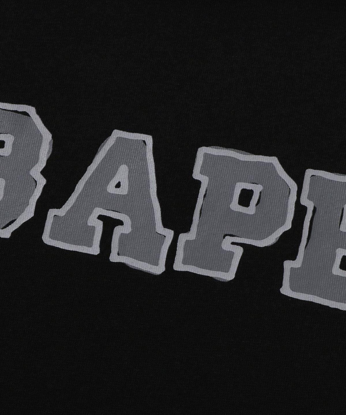 베이프(BAPE) 핸드 드로우 BAPE 로고 릴렉스드 핏 티셔츠(M) BLACK