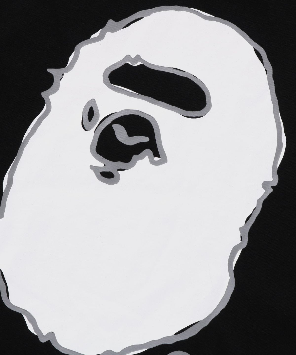 베이프(BAPE) 핸드 드로우 BAPE 로고 릴렉스드 핏 티셔츠(M) BLACK