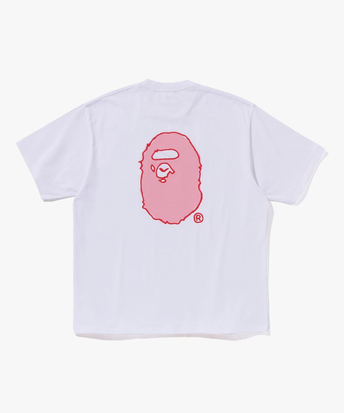 베이프(BAPE) 핸드 드로우 BAPE 로고 릴렉스드 핏 티셔츠(M) WHITE