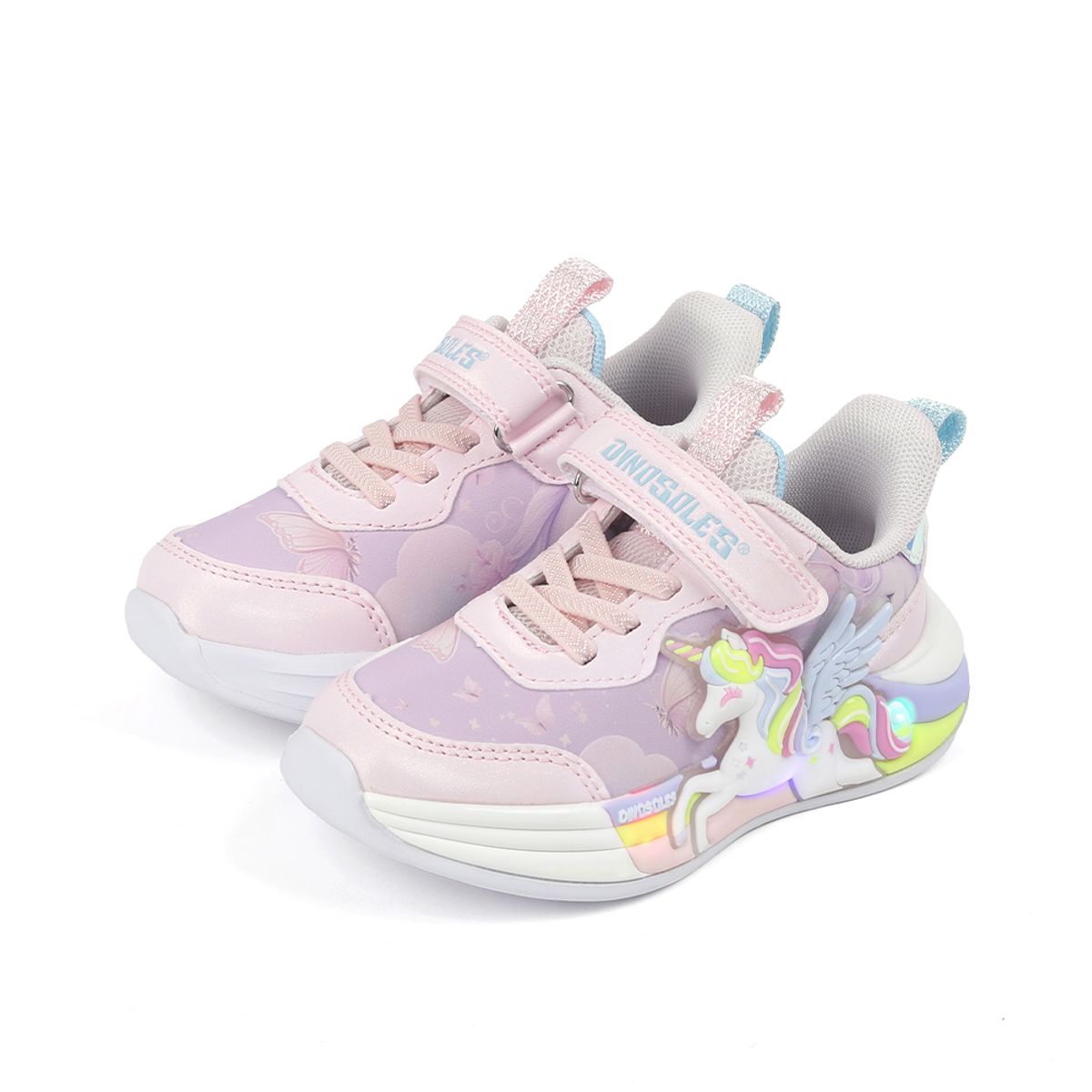 다이노솔즈(DINOSOLES) 유니콘 레인보우 핑크